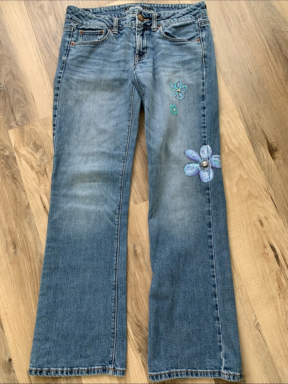 Embellished Classic Blue Women's Jeans